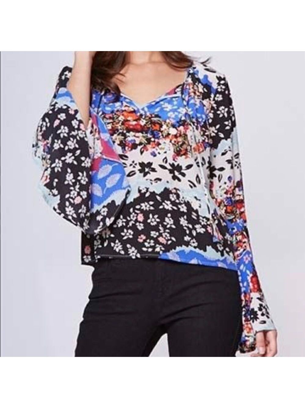 Revolve Yumi Kim Wanderlust Silk Bell Sleeve Top